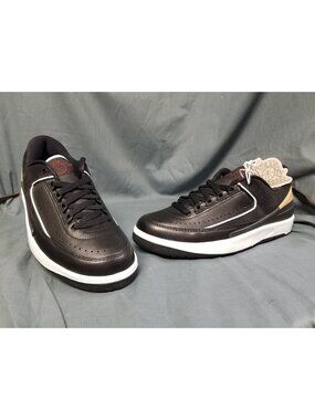 Jordan 2 Retro Low Black Metallic Gold DX4401 001 Women's Size 8.5 NEW NO BOX!
